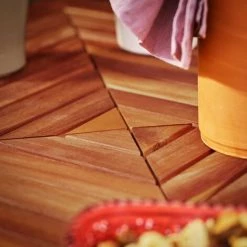 DEUBA Table De Bar Carrée Jardin Terrasse En Bois D'acacia Table Haute 75x75x110cm Événements Fêtes -Table haute et bar Soldes 18473322 5