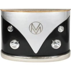 MADE IN MEUBLES Meuble Bar Noir Avec Plateau En Bois De Manguier Combi - Noir