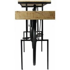 MADE IN MEUBLES Console Vélo En Métal Noir Tata - Noir 8 MADE IN MEUBLES Console Vélo En Métal Noir Tata - Noir -Table haute et bar Soldes 18480030 3