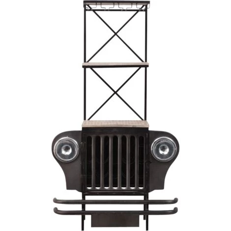 MADE IN MEUBLES Bar Jeep En Métal Noir Tata - Noir 3 MADE IN MEUBLES Bar Jeep En Métal Noir Tata - Noir