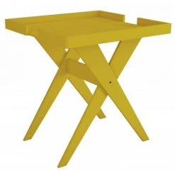 BEAUX MEUBLES PAS CHERS Table Bar Jaune 56 X 53 Cm