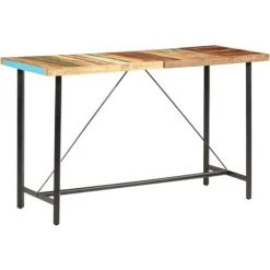 VidaXL Table De Bar 180x70x107 Cm Bois De Récupération Solide - Brun