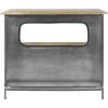 MADE IN MEUBLES Meuble Bar En Métal Gris Arsène - Gris -Table haute et bar Soldes 18777490 1