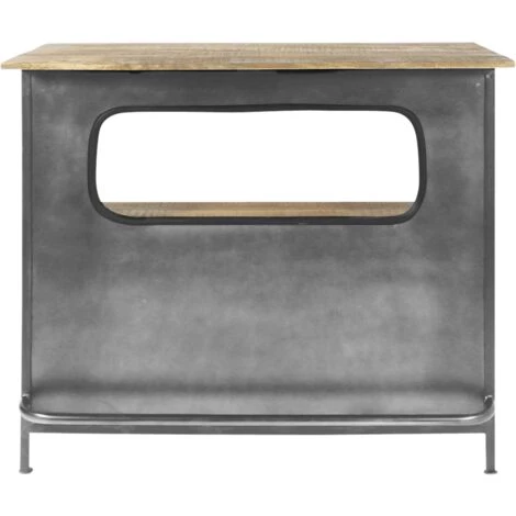 MADE IN MEUBLES Meuble Bar En Métal Gris Arsène - Gris 3 MADE IN MEUBLES Meuble Bar En Métal Gris Arsène - Gris