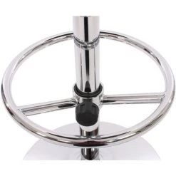 HHG Table De Bar / Table Haute Bari, Ronde, Avec Repose-pied, 109x60x60cm, Noir -Table haute et bar Soldes 18960460 4