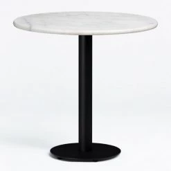 Table De Bar Ronde En Marbre Chack SKLUM Marbre - Ø60 Cm Blanc