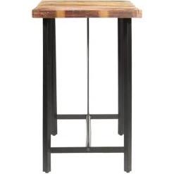 VidaXL Ensemble De Bar 7 Pcs Bois De Récupération Et Cuir Véritable - Multicolore -Table haute et bar Soldes 19518965 4