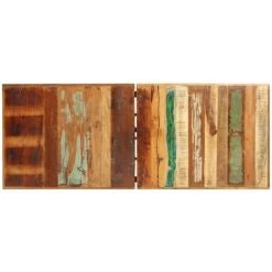 VidaXL Ensemble De Bar 7 Pcs Bois De Récupération Et Cuir Véritable - Multicolore -Table haute et bar Soldes 19518965 5