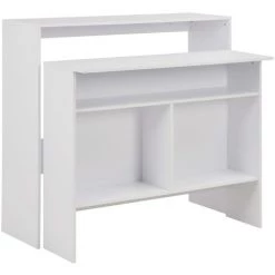 YOUTHUP Table De Bar Avec 2 Dessus De Table Blanc 130 X 40 X 120 Cm