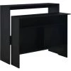 YOUTHUP Table De Bar Avec 2 Dessus De Table Noir 130 X 40 X 120 Cm -Table haute et bar Soldes 19532906 1