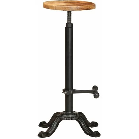 YOUTHUP Chaises De Bar 2 Pcs Bois De Manguier Solide 4 YOUTHUP Chaises De Bar 2 Pcs Bois De Manguier Solide – Image 2