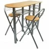 ASUPERMALL Ensemble De Table Et De Chaises De Bar / Cuisine Bois -Table haute et bar Soldes 19766678 1
