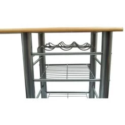 ASUPERMALL Ensemble De Table Et De Chaises De Bar / Cuisine Bois -Table haute et bar Soldes 19766678 5