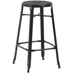 ASUPERMALL Mobilier De Bar 3 Pcs Acier Noir -Table haute et bar Soldes 19768154 2