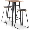 ASUPERMALL Mobilier De Bar 3 Pcs Acier Noir 1 ASUPERMALL Mobilier De Bar 3 Pcs Acier Noir -Table haute et bar Soldes 19768157 1