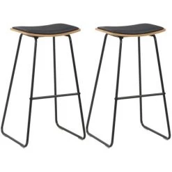ASUPERMALL Mobilier De Bar 3 Pcs Acier Noir 9 ASUPERMALL Mobilier De Bar 3 Pcs Acier Noir -Table haute et bar Soldes 19768157 3