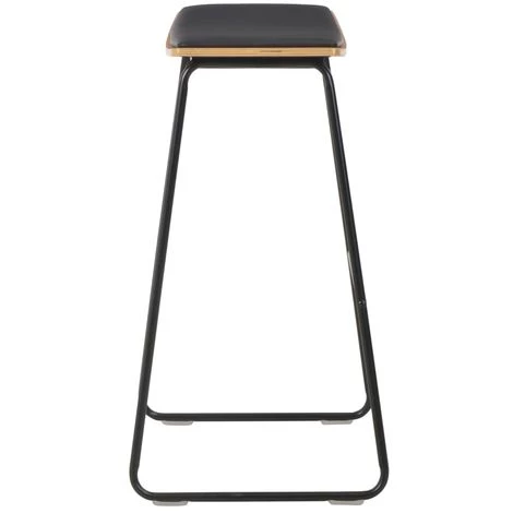 ASUPERMALL Mobilier De Bar 3 Pcs Acier Noir 7 ASUPERMALL Mobilier De Bar 3 Pcs Acier Noir – Image 5