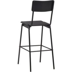 ASUPERMALL Mobilier De Bar 3 Pcs Acier Noir -Table haute et bar Soldes 19768163 4
