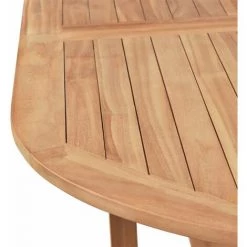 YOUTHUP Table De Jardin 180x90x75 Cm Bois De Teck Solide Mobilier De Jardin - Marron -Table haute et bar Soldes 20448261 5