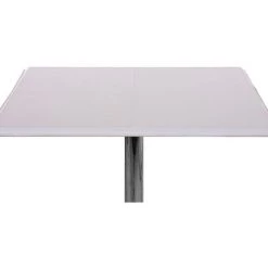 HHG Table De Bar / Table Haute Chicago, Avec Repose-pied, 63x63x110cm, Blanc -Table haute et bar Soldes 20470893 3