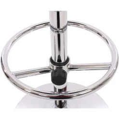 HHG Table De Bar / Table Haute Chicago, Avec Repose-pied, 63x63x110cm, Blanc -Table haute et bar Soldes 20470893 5