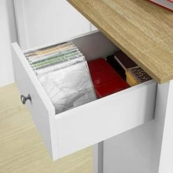 Table Haute De Bar Table De Cuisine Mange-Debout– Blanc Lxlxh 120x55x90cm,SoBuy FWT64-WN -Table haute et bar Soldes 20801398 4