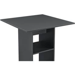 Table De Bar Visby 3 Étagères 70 X 70 X 110 Cm Gris Foncé [en.casa] -Table haute et bar Soldes 20890115 5