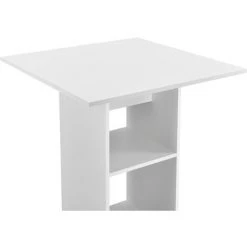 Table De Bar Visby 3 Étagères 70 X 70 X 110 Cm Blanc [en.casa] -Table haute et bar Soldes 20890117 5