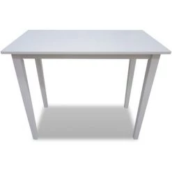 ASUPERMALL Table De Bar En Bois Blanc -Table haute et bar Soldes 21369692 3