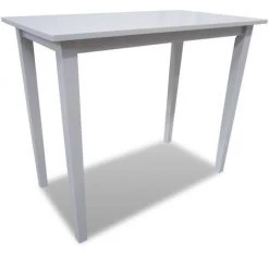 ASUPERMALL Table De Bar En Bois Blanc -Table haute et bar Soldes 21369692 4