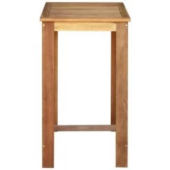 ASUPERMALL Table De Bar Bois D'acacia Solide 60 X 60 X 105 Cm -Table haute et bar Soldes 21370573 5