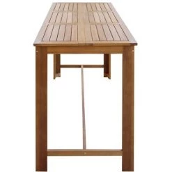 ASUPERMALL Table De Bar Bois D'acacia Solide 150 X 70 X 105 Cm -Table haute et bar Soldes 21370577 3