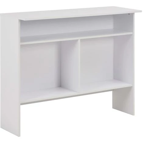 ASUPERMALL Table De Bar Avec 2 Dessus De Table Blanc 130 X 40 X 120 Cm 7 ASUPERMALL Table De Bar Avec 2 Dessus De Table Blanc 130 X 40 X 120 Cm â Image 5