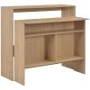 ASUPERMALL Table De Bar Avec 2 Dessus De Table Chene 130 X 40 X 120 Cm -Table haute et bar Soldes 21371442 1