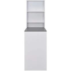 ASUPERMALL Table De Bar Avec Armoire Blanc 115 X 59 X 200 Cm 9 ASUPERMALL Table De Bar Avec Armoire Blanc 115 X 59 X 200 Cm -Table haute et bar Soldes 21371482 3