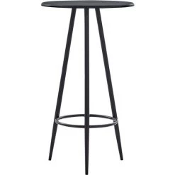 ASUPERMALL Table De Bar Noir 60x107,5 Cm MDF