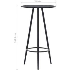 ASUPERMALL Table De Bar Noir 60x107,5 Cm MDF 9 ASUPERMALL Table De Bar Noir 60x107,5 Cm MDF -Table haute et bar Soldes 21371686 4
