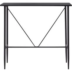 ASUPERMALL Table De Bar Noir 120x60x110 Cm MDF -Table haute et bar Soldes 21371689 4
