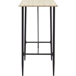 ASUPERMALL Table De Bar Chene 120 X 60 X 110 Cm MDF -Table haute et bar Soldes 21371736 4