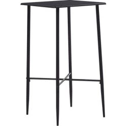 ASUPERMALL Table De Bar Noir 60x60x111 Cm MDF -Table haute et bar Soldes 21371752 4