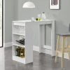 Table De Bar Kouvola 110 X 50 X 103 Cm Blanc [en.casa]