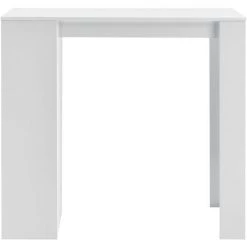 Table De Bar Kouvola 110 X 50 X 103 Cm Blanc [en.casa] -Table haute et bar Soldes 21612975 3