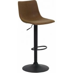 MADE IN MEUBLES Chaise De Bar Réglable Avec Pied Central (lot De 2) - Marron -Table haute et bar Soldes 22777667 3