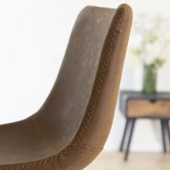 MADE IN MEUBLES Chaise De Bar Réglable Avec Pied Central (lot De 2) - Marron -Table haute et bar Soldes 22777667 4