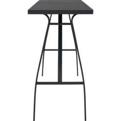 ASUPERMALL Table De Bar De Jardin Noir 180x60x110 Cm Verre Trempe -Table haute et bar Soldes 22849306 4