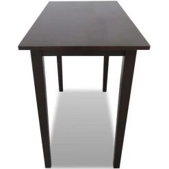 Topdeal Table De Bar En Bois Marron -Table haute et bar Soldes 23021148 3