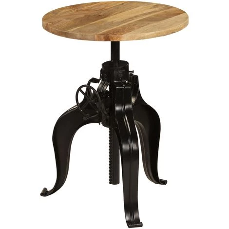 Topdeal Table De Bar Bois De Manguier Massif 60 X (76-110) Cm 3 Topdeal Table De Bar Bois De Manguier Massif 60 X (76-110) Cm