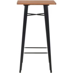 Topdeal Mobilier De Bar 3 Pcs Acier Marron Noir -Table haute et bar Soldes 23124142 3