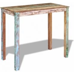 ASUPERMALL Table De Bar Bois Massif De Recuperation 115x60x107 Cm 8 ASUPERMALL Table De Bar Bois Massif De Recuperation 115x60x107 Cm -Table haute et bar Soldes 23185881 2