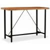 ASUPERMALL Table De Bar Bois Massif D'Acacia 150x70x107 Cm -Table haute et bar Soldes 23185929 1